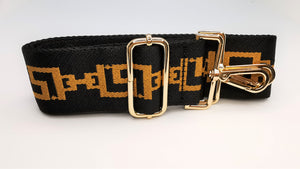 Schulterriemen, Bag Straps (Muster schwarz-gold)